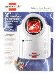 Brennenstuhl Excess Voltage Filter - Primera-line 1506950 Surge Protector Adapter 13 500a
