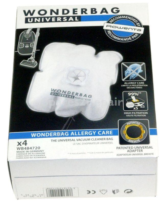 Vacuum Cleaner Bags - Wonderbag Allergy Care Wb484720 Bag X4 [Groupe SEB]