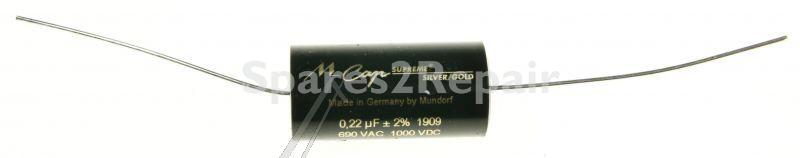 Mundorf Foil Capacitor - 0,22uf-1000v High-end Audio Filmcap. Axial 85° 19x39mm