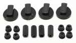 Compatible Lever Set - Universal Knob Set For Cookers Black