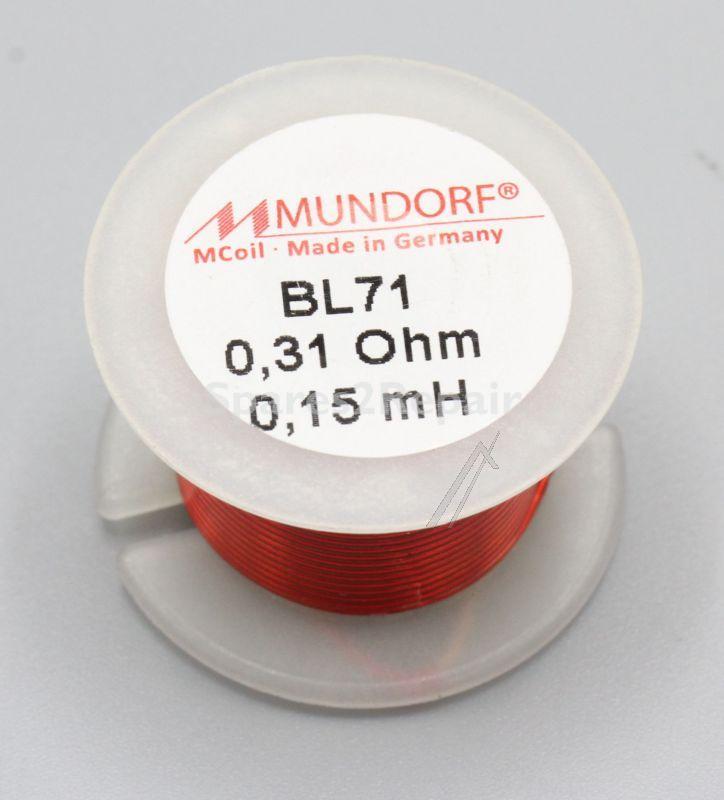 Mundorf Coil - 0,15mh-0,31r Mcoil Air-coil, Baked Varnish, 0,71mm-wire, 30x20mm