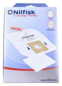 Nilfisk Vacuum Cleaner Bags - 30050002 Dust Bag Action Plus (x5)+pre-filter