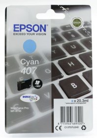 Epson Cartridge - 407 C13t07u240 Ink Cartridge Cyan 20 3ml