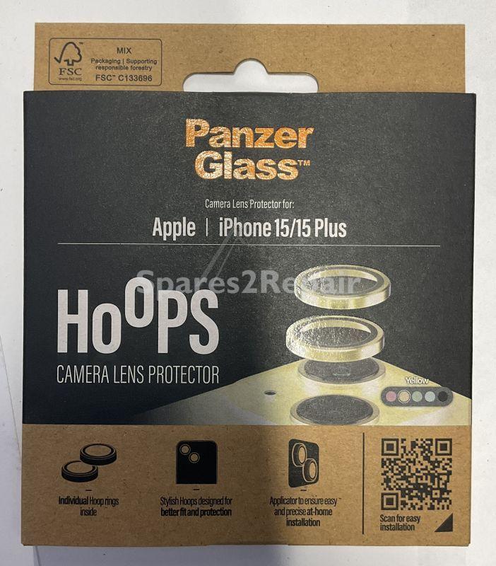 Panzerglass Display Protective Film - 1193 Panzerglass Hoops Camera Lens Protector Iphone 15 | 15 Plus | Yellow