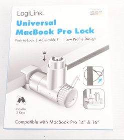 Logilink Notebook Security Locks - Nbs015 Macbook Pro Lock For & M1-m2-m3-m4 Series
