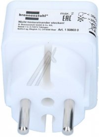Brennenstuhl Connection Block - Adaptor Plug With 2 Euro Sockets