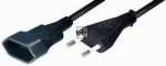 Com Power Supply Cable - Extension Cord - 10,0m Euro Plug - Black