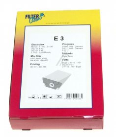 Filterclean Vacuum Cleaner Bags - E3 000137-k Dust Bags X 6
