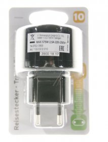 Brennenstuhl Travelling Plug Set - 1508500010 Travel Charger Usa => Euro + 2 5a Protection