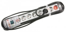 Brennenstuhl 8 Way Socket Outlet Switch - Premium-line Steckdosenleiste 8-fach Schwa Rz-lichtgrau 3m H05vv-f 3g1,5