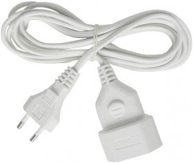 Brennenstuhl Power Supply Cable - 1161660 3m Lengthening Cable H03vvh2-f 2x0 75 - Euro Plug