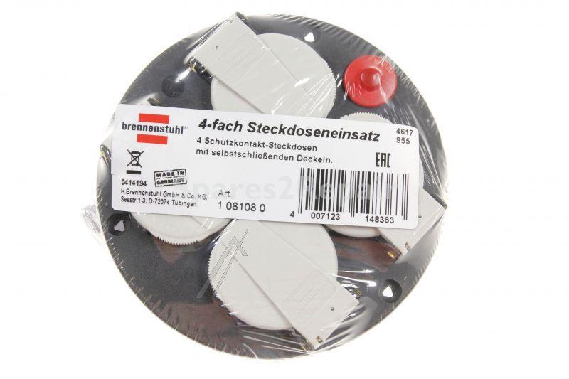Brennenstuhl Appliance Socket - Steckdoseneinsatz-montageplatte 4-fach Ip20